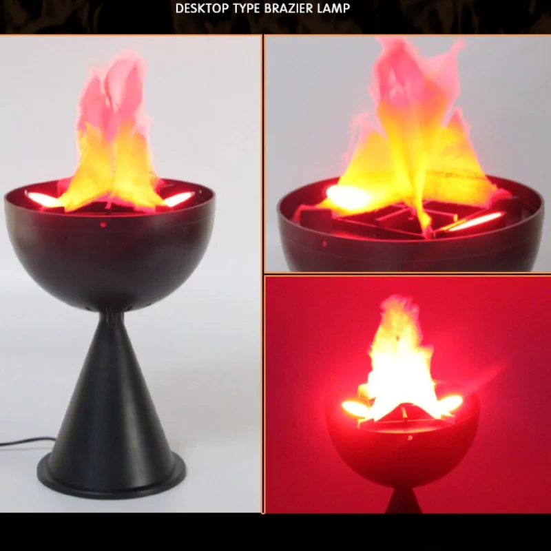 3D Fake Flame Lamp Simulation  - Head Racket Boom review and price